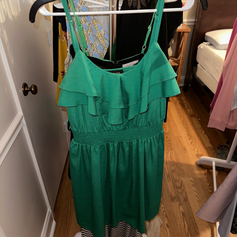 Emerald Green Strapy Party Dress